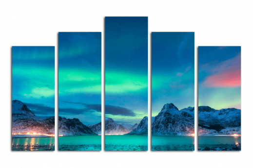 Модульная картина Северное сияние в Норвегии