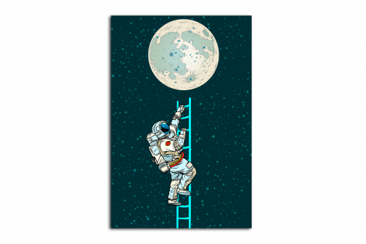Постер Поп-арт Путь к Луне